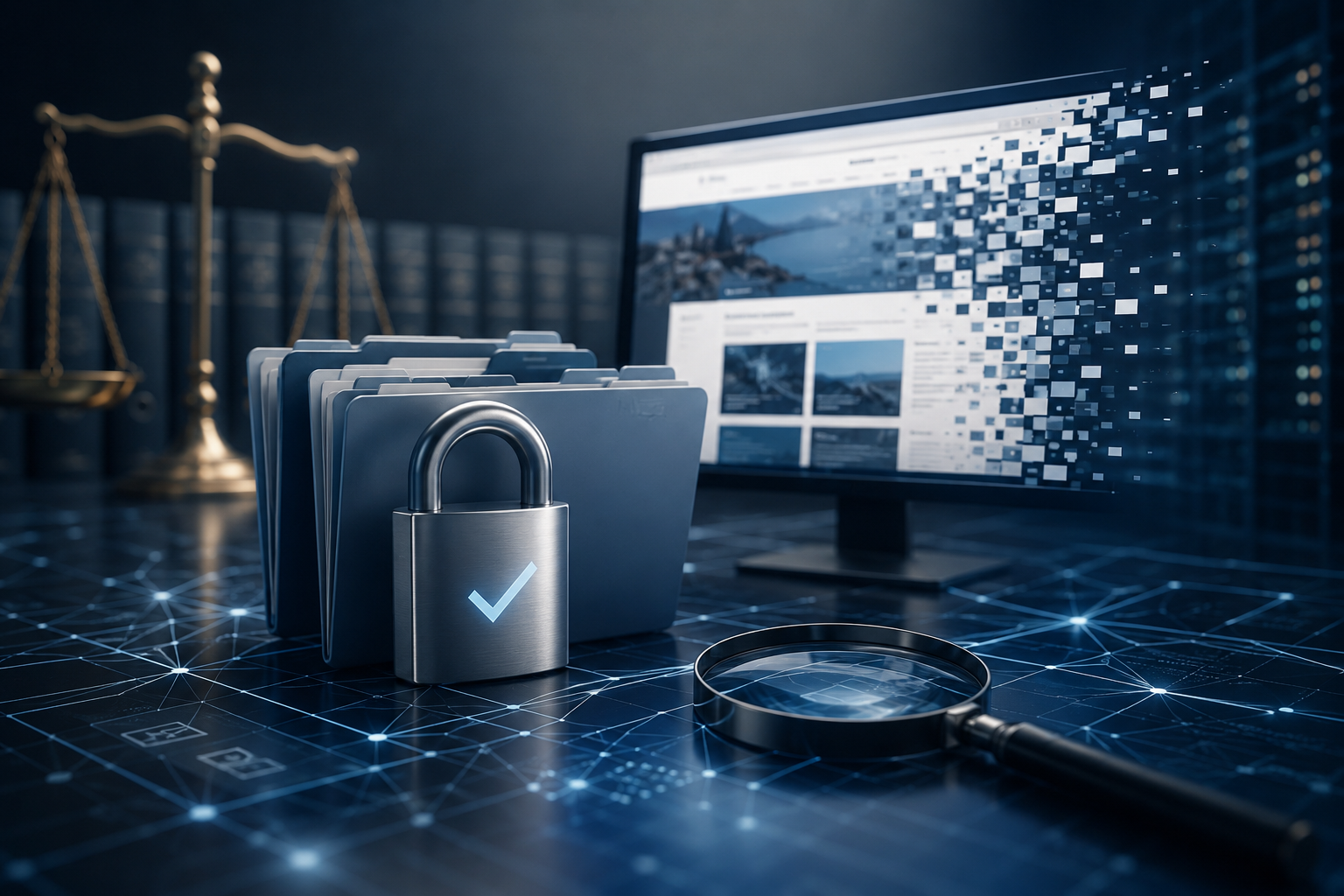 computer screen archive illustration