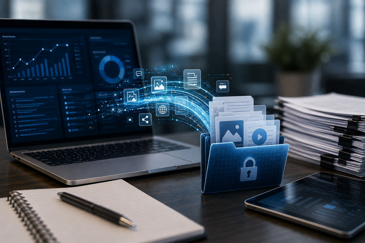 files transferring from computer to secure folder