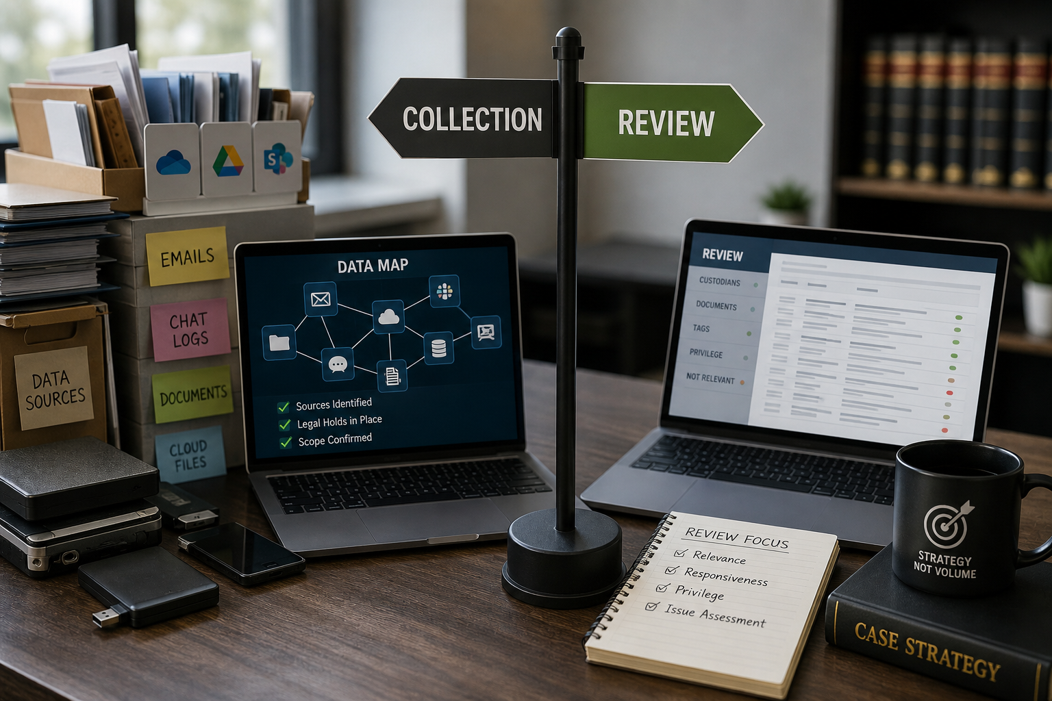 collection vs review sign