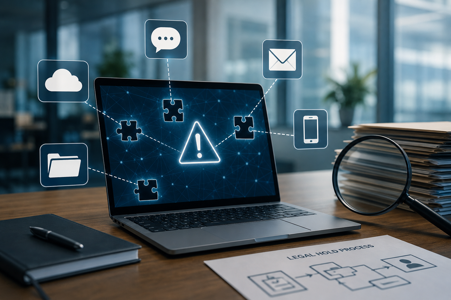 computer screen with icons